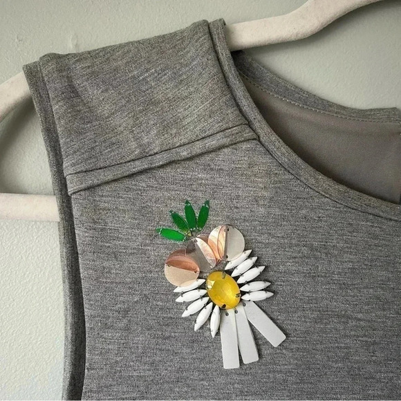 Banana Republic | Grey Beaded Dress - Picture 1 of 10